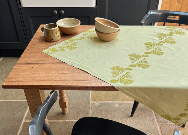 Simple Rose- Reworked Tray Cloth