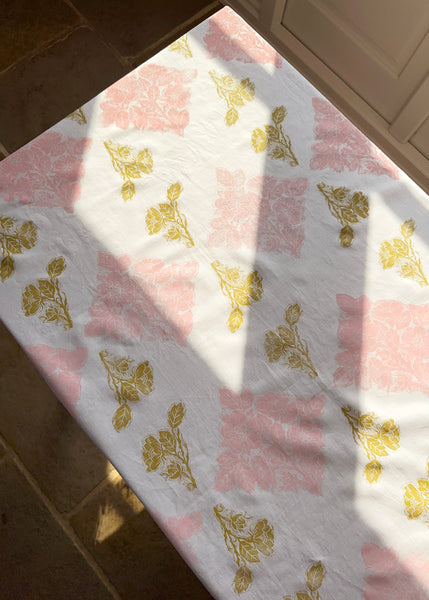 Wild Rose with Lace- Reworked Tablecloth