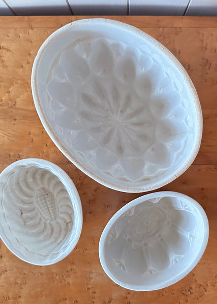 Trio of Victorian Jelly Moulds