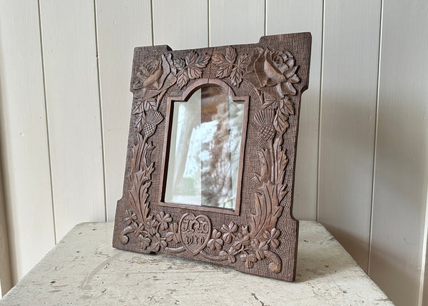 Carved Walnut Picture Frame