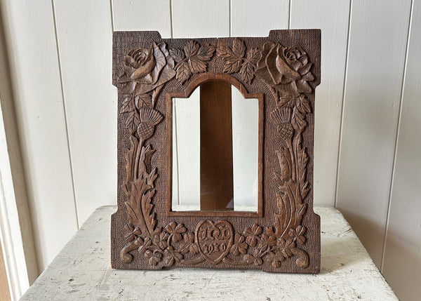Carved Walnut Picture Frame