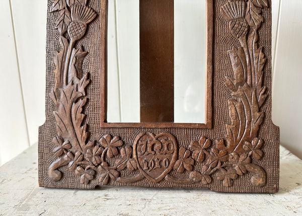 Carved Walnut Picture Frame