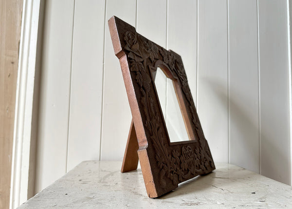 Carved Walnut Picture Frame