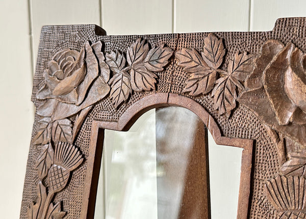 Carved Walnut Picture Frame