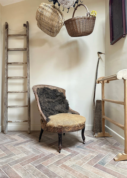 French Deconstructed Slipper Chair