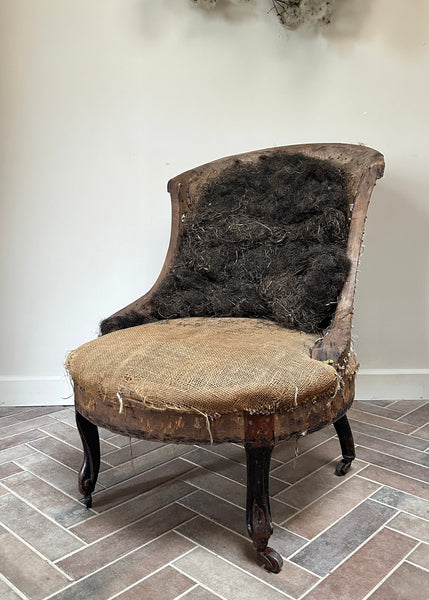 French Deconstructed Slipper Chair