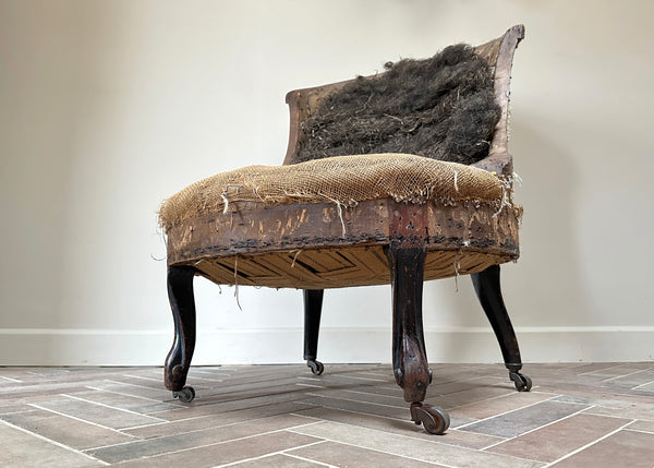 French Deconstructed Slipper Chair