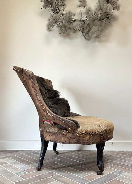 French Deconstructed Slipper Chair