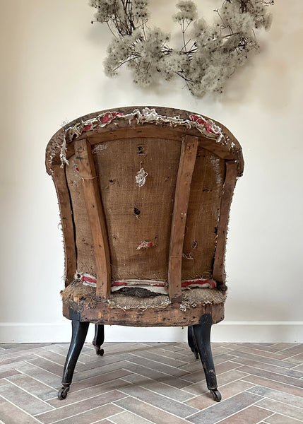 French Deconstructed Slipper Chair