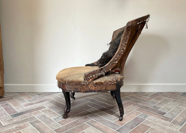 French Deconstructed Slipper Chair