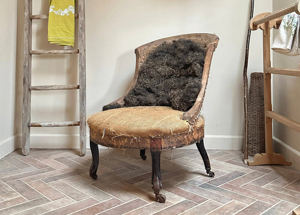 French Deconstructed Slipper Chair