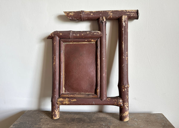 Vintage Bamboo Frame Mirror