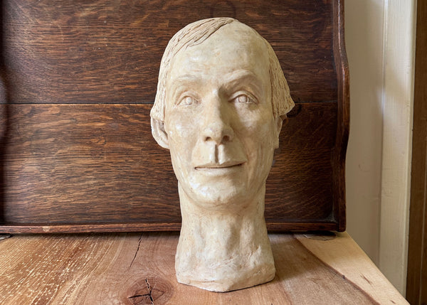 Contemporary Clay Bust Sculpture