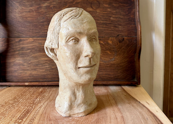 Contemporary Clay Bust Sculpture