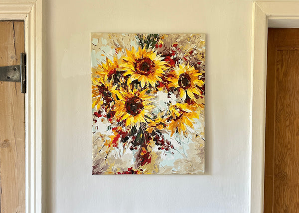 Bold Sunflowers Canvas Painting