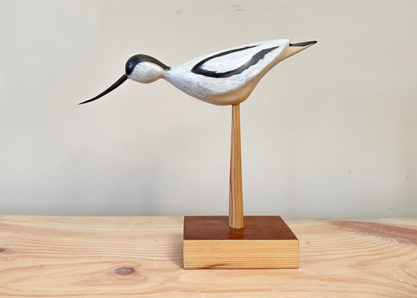 Hand Carved Avocet Sculpture