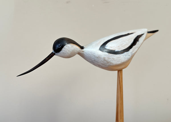 Hand Carved Avocet Sculpture
