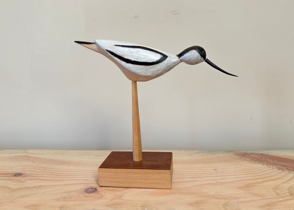 Hand Carved Avocet Sculpture