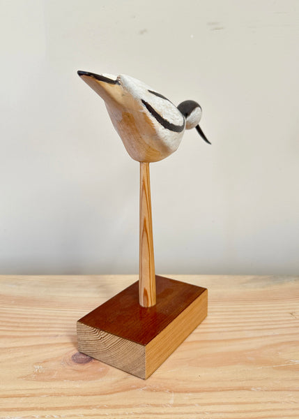 Hand Carved Avocet Sculpture