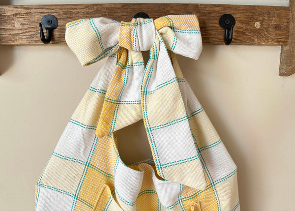 Woven Tablecloth Bow Shoulder Bag- Slouchy Tote