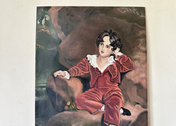 The Red Boy, Original Oil Painting