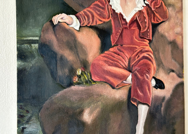 The Red Boy, Original Oil Painting