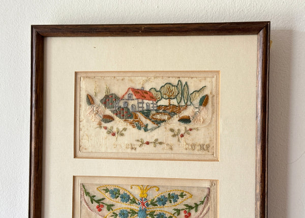 Embroidered Silk Postcard Set