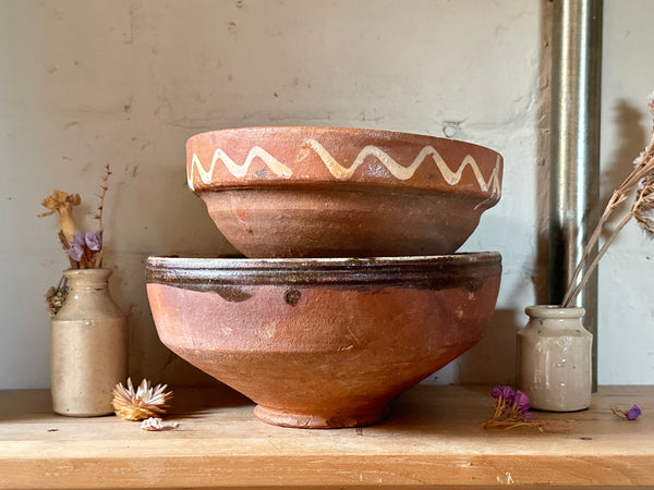 2 Hungarian Clay Bowls