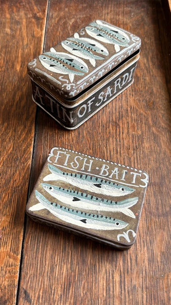 Mackerel Fish Tin, Hand Painted