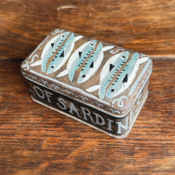 Mackerel Fish Tin, Hand Painted
