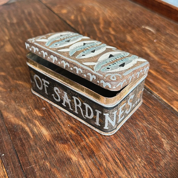 Mackerel Fish Tin, Hand Painted