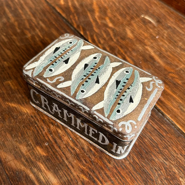 Mackerel Fish Tin, Hand Painted