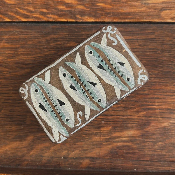 Mackerel Fish Tin, Hand Painted