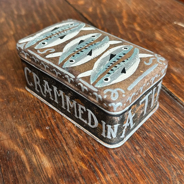 Mackerel Fish Tin, Hand Painted