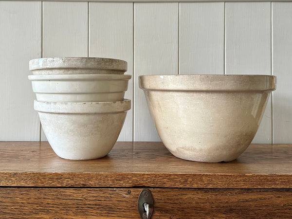 x 3 Tea Stained Pudding Bowls