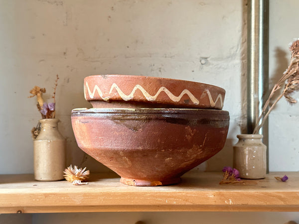 2 Hungarian Clay Bowls