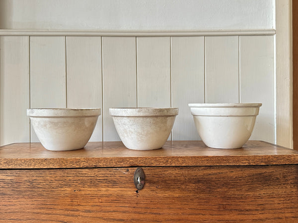 x 3 Tea Stained Pudding Bowls