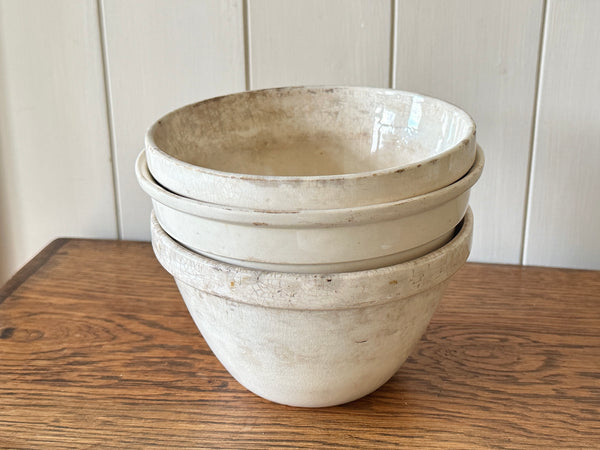 x 3 Tea Stained Pudding Bowls