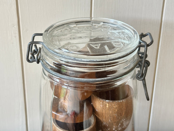 9 Egg Cups & French Canning Jar