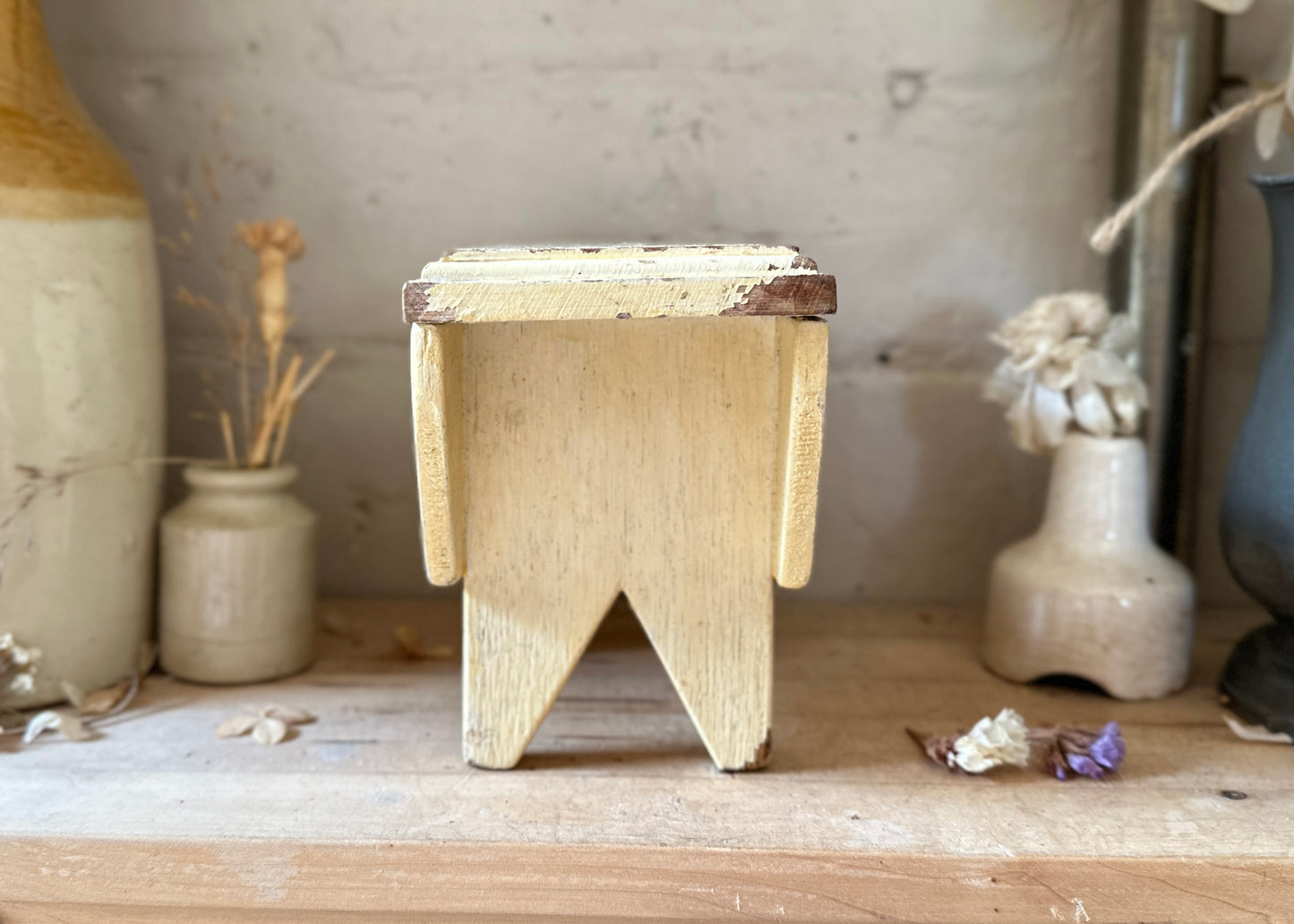 Wooden Stool Money Box