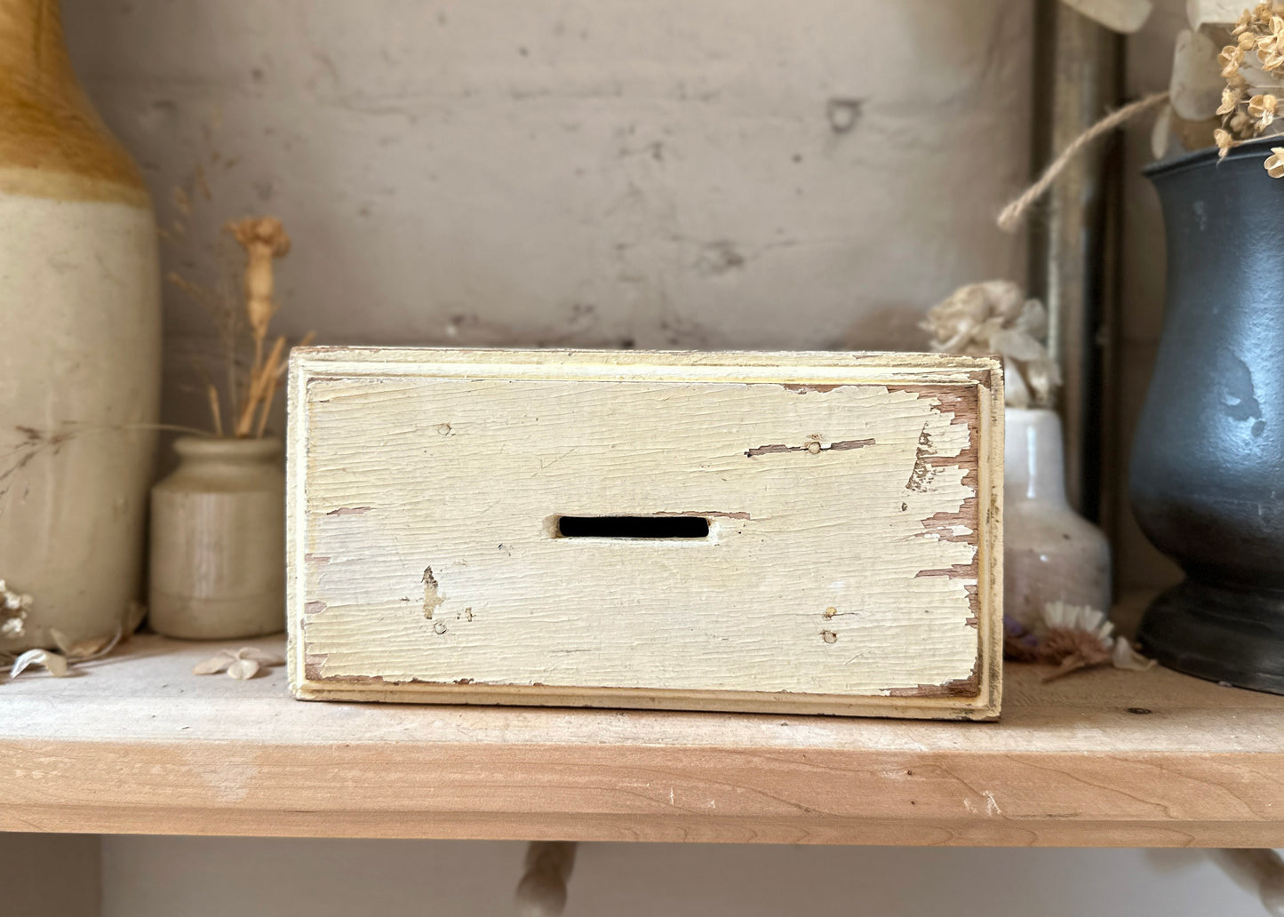 Wooden Stool Money Box