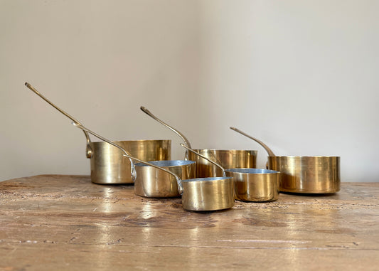 Set of 6 Brass Graduated Pans