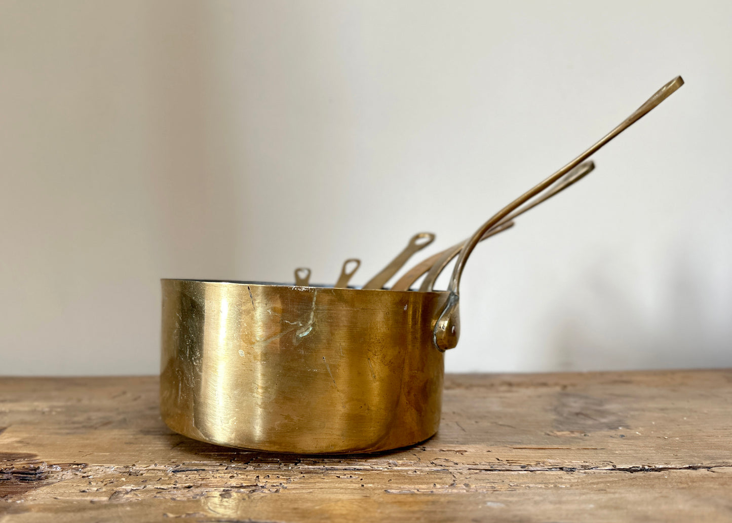 Set of 6 Brass Graduated Pans