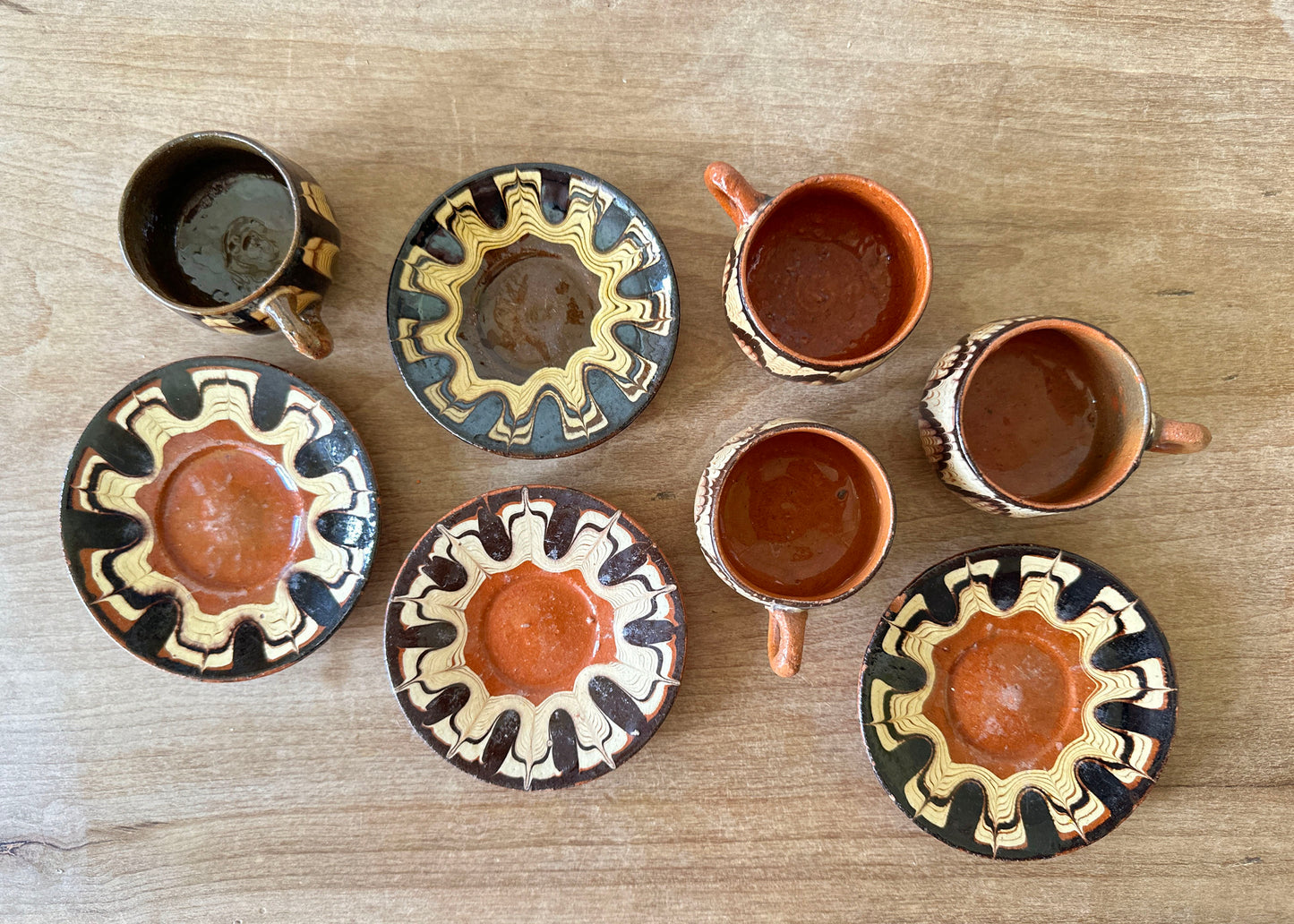 4x Bulgarian Pottery Espresso Cups