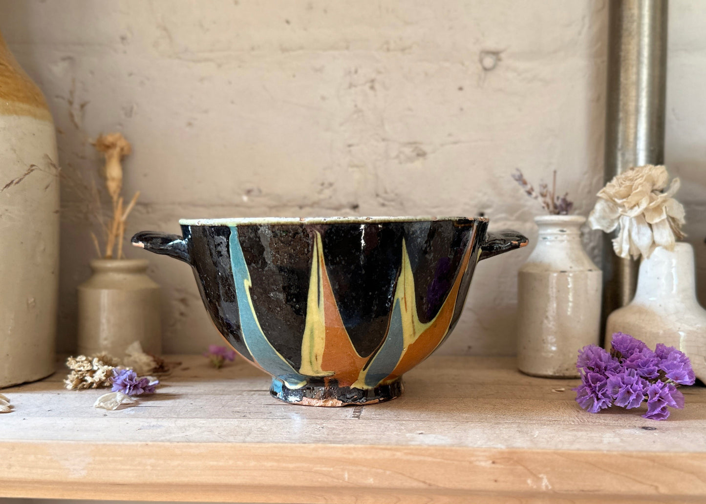 x3 Clay Marble Glaze Bowls