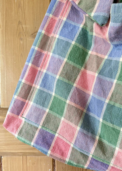 Adjustable Bow Shoulder Bag- Gingham Tablecloth
