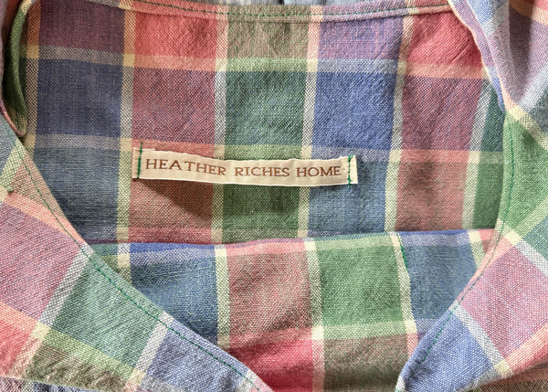 Adjustable Bow Shoulder Bag- Gingham Tablecloth