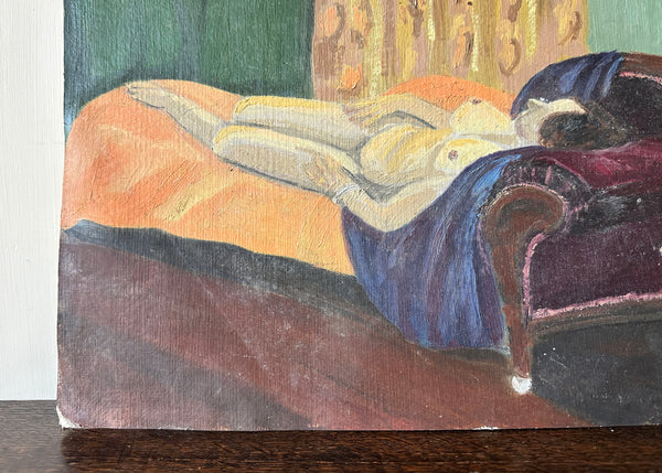 Female Nude on Sofa Oil Painting