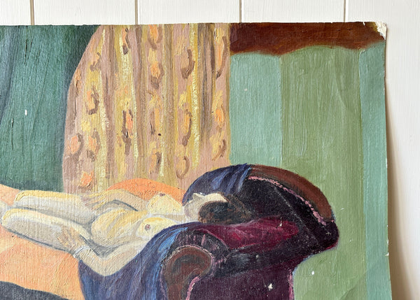 Female Nude on Sofa Oil Painting