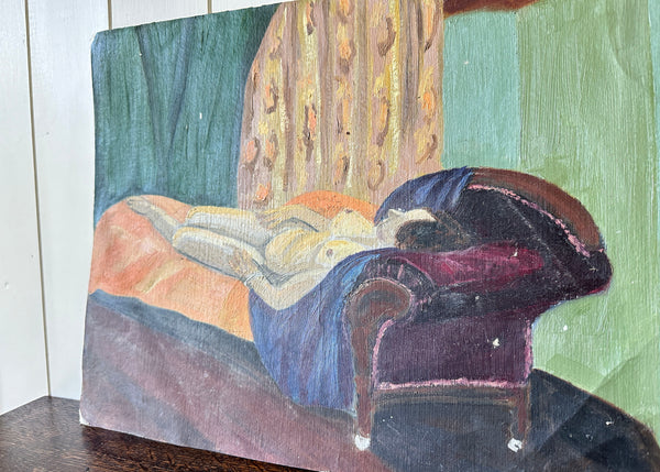 Female Nude on Sofa Oil Painting